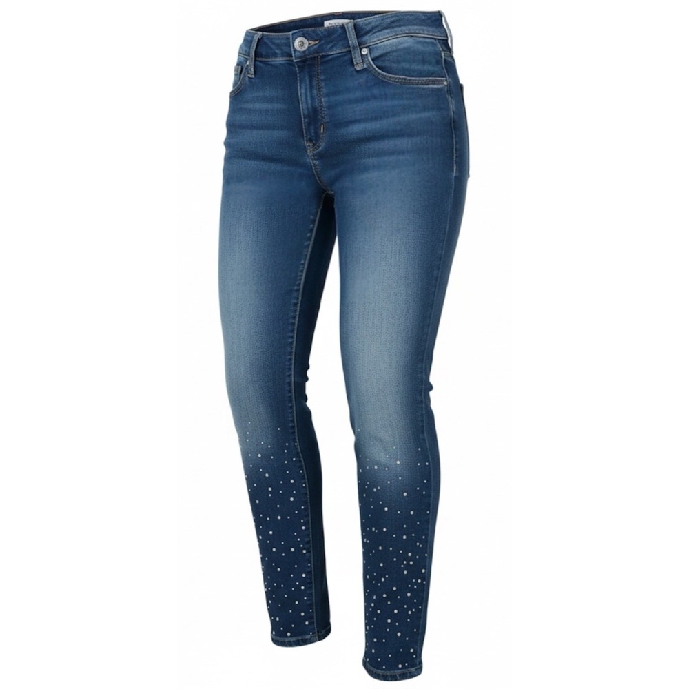 Juicy Couture Rhinestone Jeans Women’s 10 Blue Stretch Straight Denim